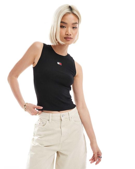 Tommy Hilfiger Black – slim fit tanktop