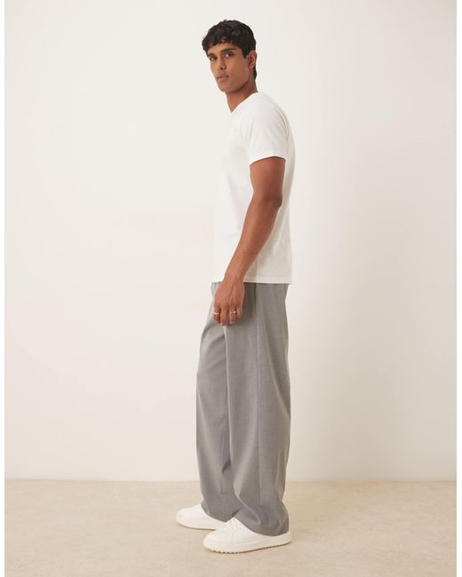 ASOS – elegante weite hose in Gray für Herren