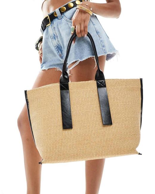 Borsa Shopper Grande di Stradivarius in Blue