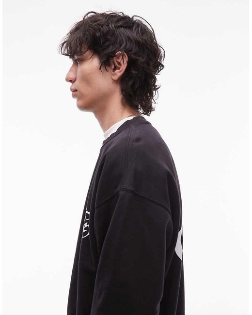 Obey Black Spellbound Boxy Sweatshirt for men