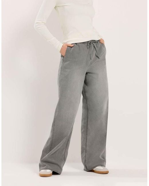 Long Tall Sally White Pull On Wide Leg Jeans