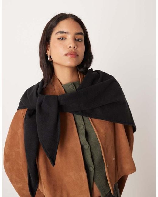 ASOS Woven Triangle Scarf in Brown Lyst UK