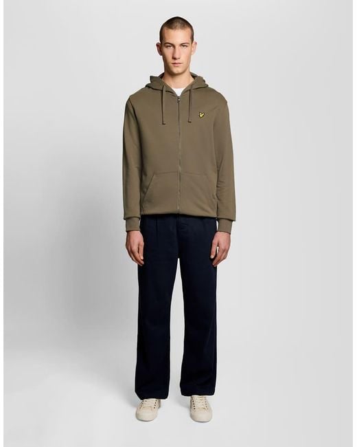 Lyle & Scott Natural Mid Layers Zip Through Hoodie for men