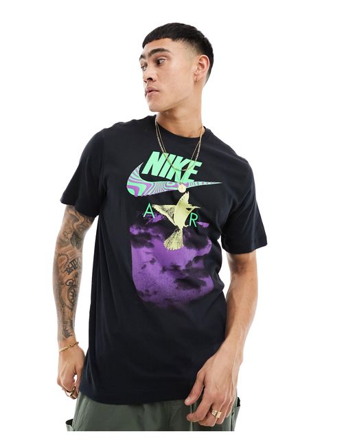 Camiseta negra brandriff Nike de hombre de color Black