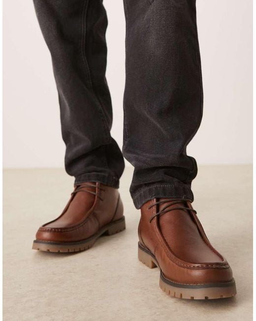 ASOS Brown Apron Boots for men