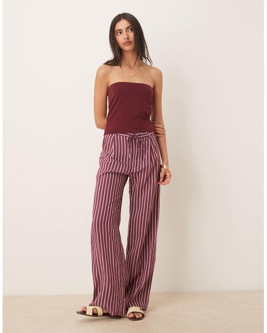 ASOS Red – trägerloses longline-oberteil aus angerauter baumwolle