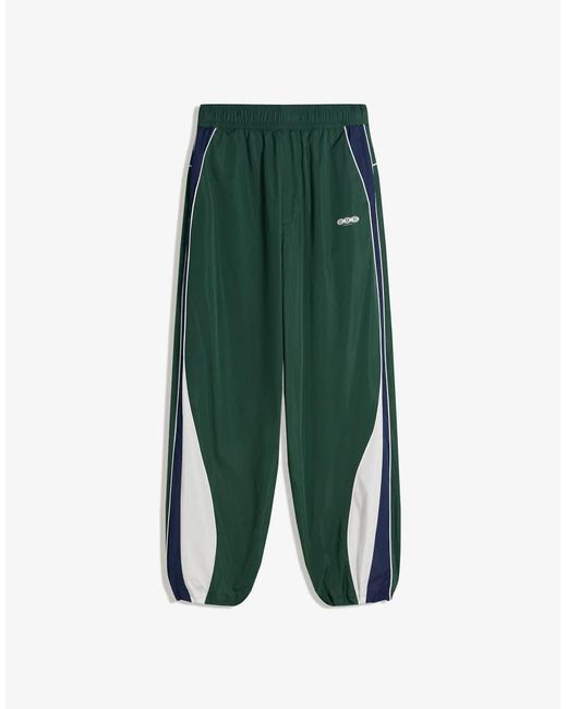 Bershka Green Super Baggy Technical Sports Trousers for men
