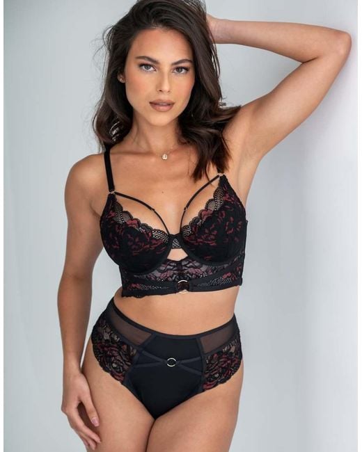Pour Moi Black After Dark Lightly Padded Longline Bra