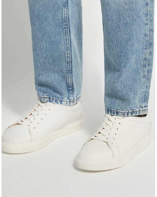 Dune White Trevons Trainers for men