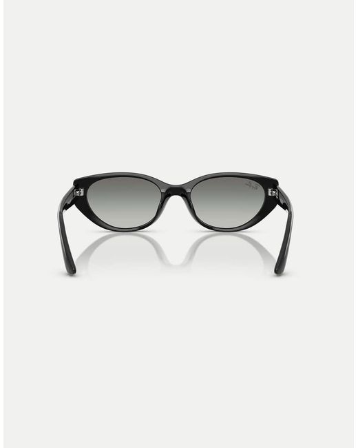 Ray-Ban Black Rb4457D Rectangle Sunglasses With Lens