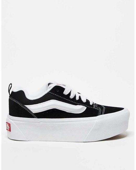 Vans White Knu Stacked Platform Trainers