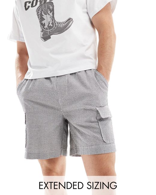 ASOS – weite cargo-shorts in Gray für Herren