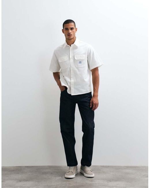 HUGO White Ekyno Oversized Shirt for men