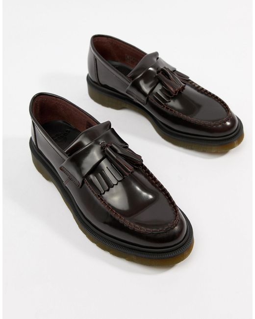 dr martens adrian tassel loafers in black