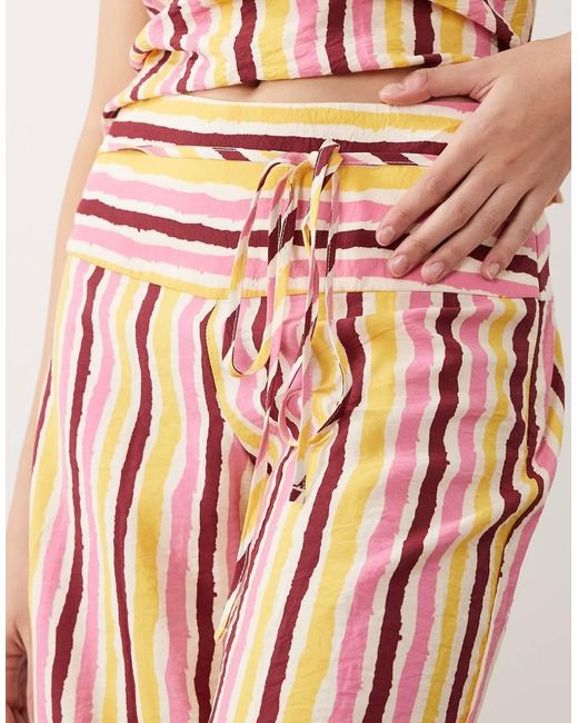 Mango Natural Teen Straight Trouser With Tie Waist Co-ord