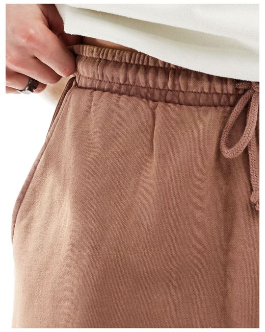 ASOS Natural Unisex Oversized Shorts