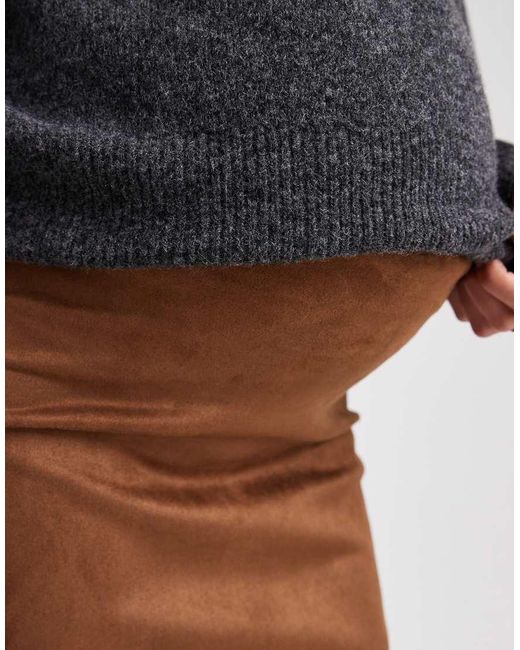 Vero Moda Black Stretch Faux Suede Mini Skirt