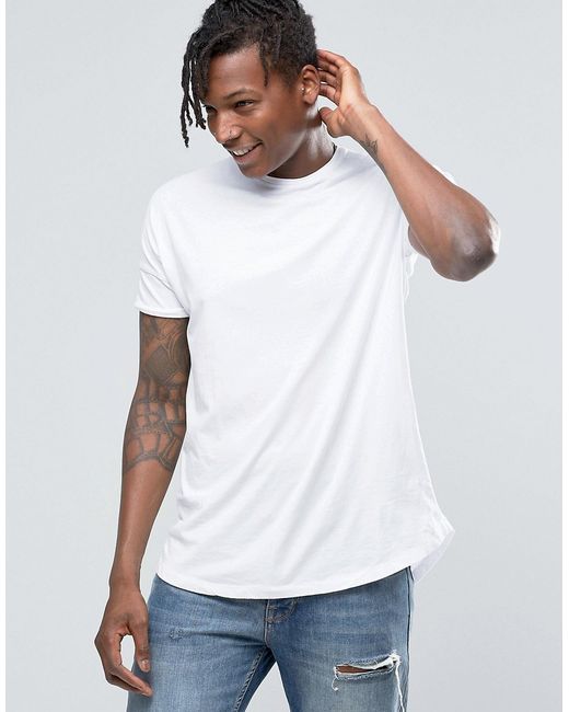 Pull\u0026Bear Cotton Longline T-shirt In 