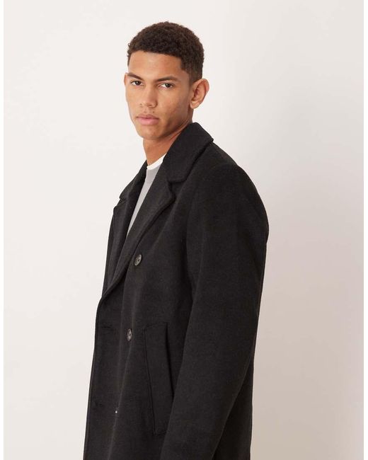 Abercrombie & Fitch Natural Wool Blend Long Coat for men