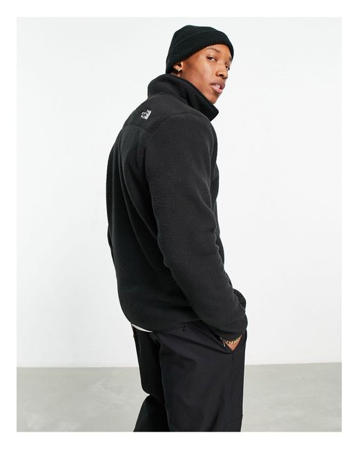 The North Face Shispare Sherpa 1/4 Zip Fleece in Black for Men | Lyst