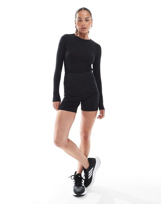 agon® Black Open Back Bodysuit
