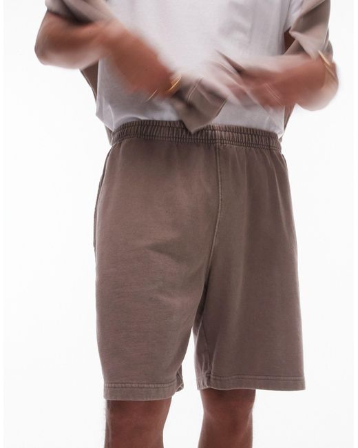 Topman White Oversized Fit Jersey Shorts for men