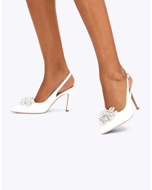 Carvela Kurt Geiger White Lucia Heeled Shoes