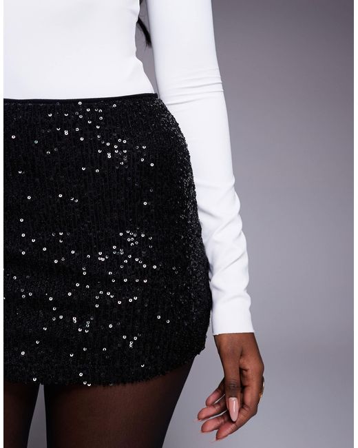 ASOS Black – micro-mini-skort