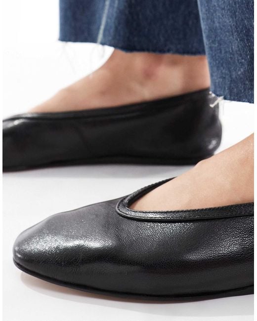 Schuh Blue Lessie High Vamp Ballet Flats