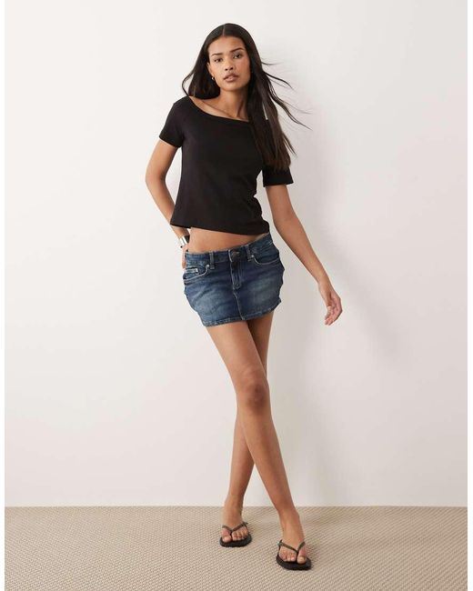 Cotton On Blue Arlie Asymmetric Short Sleeve
