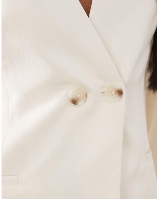 ASOS Natural Tailored Batwing Double Breasted Blazer