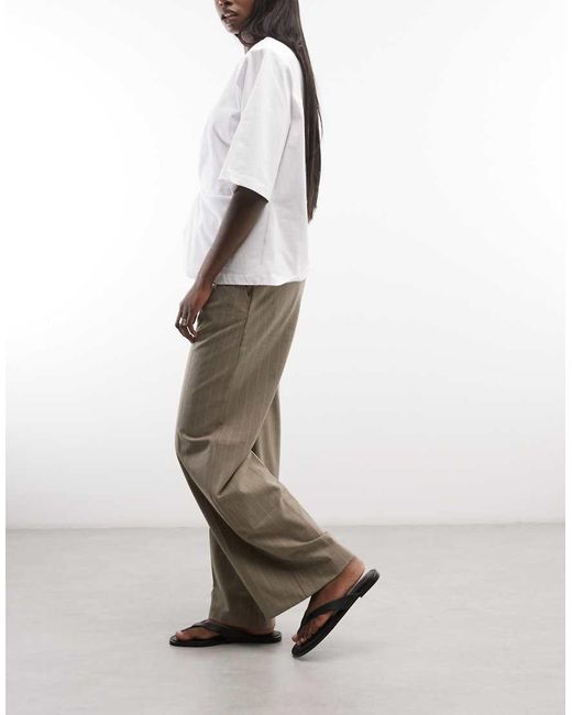 Monki Natural Toucan Tailored Trousers