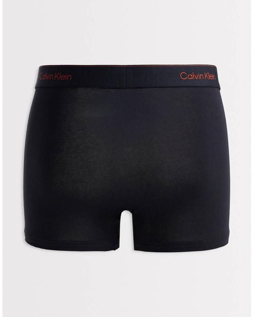 Calvin Klein Blue Icon Cotton Stretch 3 Pack Relaxed Trunks for men