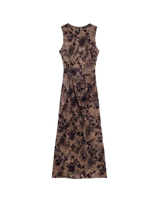 Desigual White Flocked Maxi Dress
