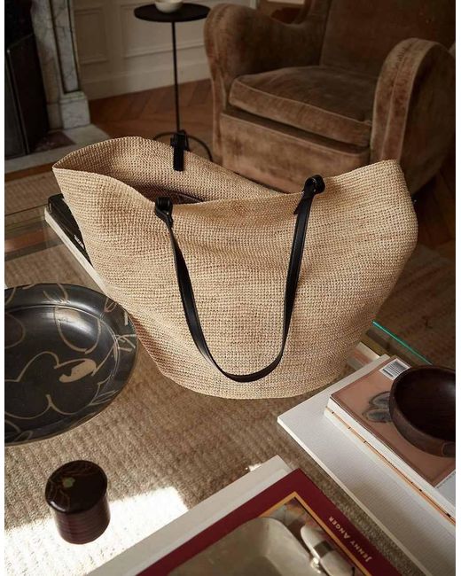 NA-KD Natural Raffia Tote