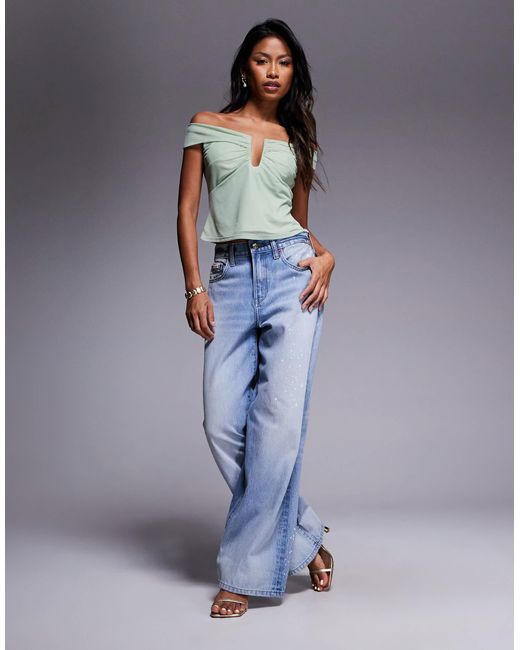 ASOS Gray – netzstoff-oberteil