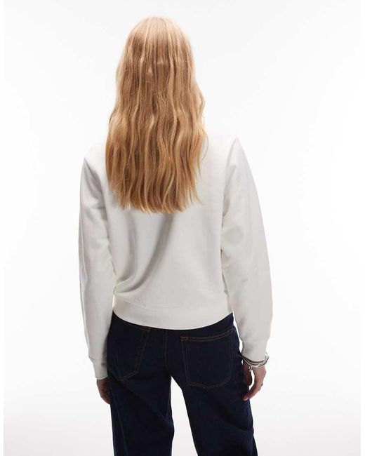 Sudadera Color Crema De -Blanco Lacoste de color White