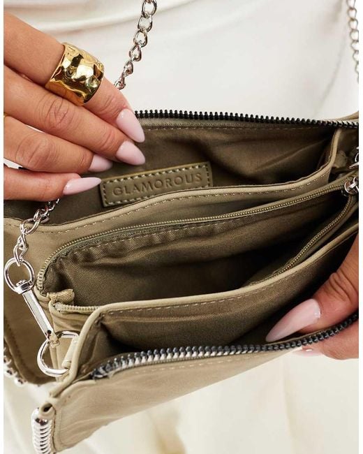 Glamorous Crossbody Tas Met Studs in het White
