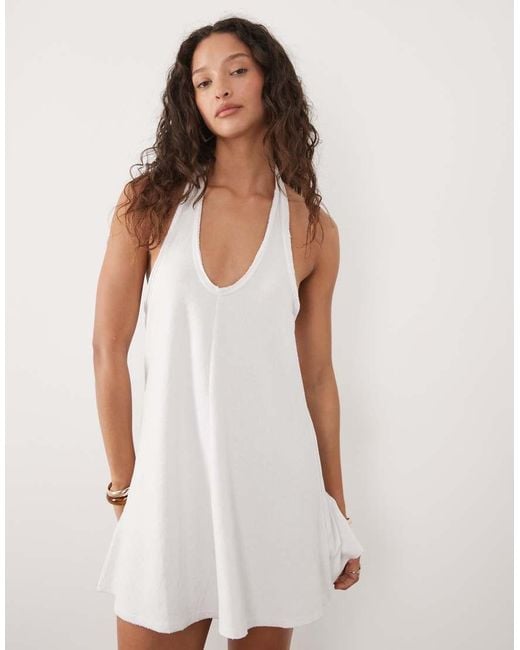 Mango Natural Teen Halterneck Mini Dress