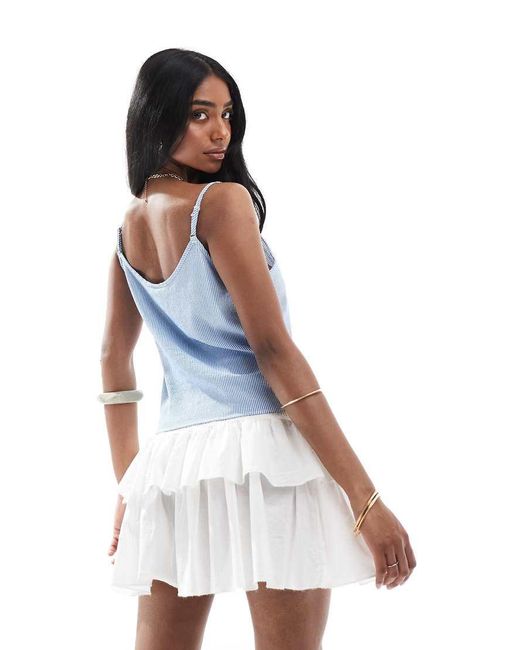 ONLY Blue Knot Front Cropped Vest