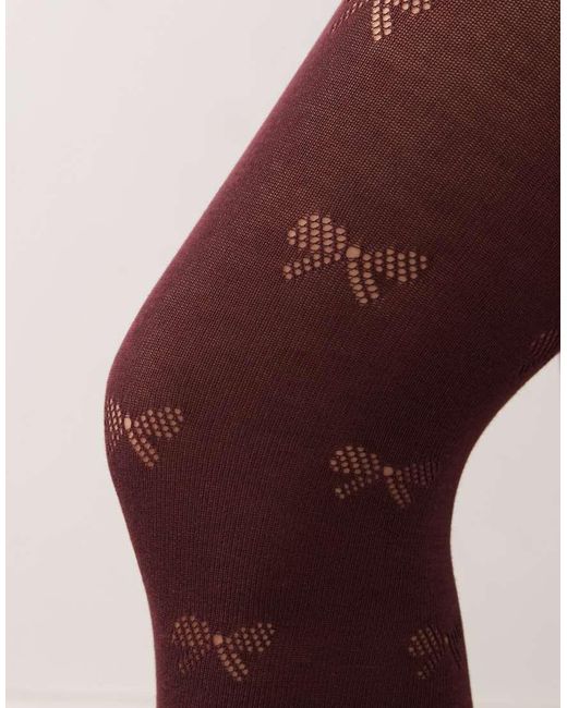 Pretty Polly Blue Bow Pattern Tights