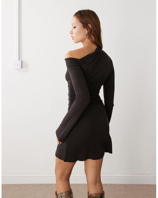 asymmetrical length dress Adrianna Papell Mikado High-Low Gown