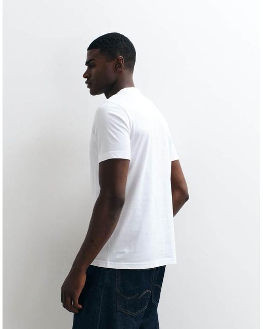 Boss White Regular Fit Tonal Logo T-Shirt for men