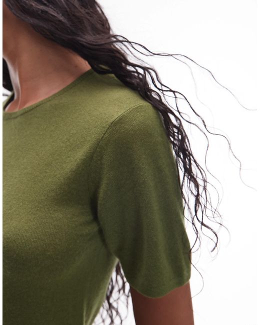 ARKET Green Fine Knit Top