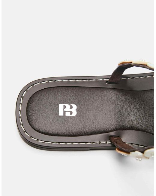 Pull&Bear Gray – flache sandalen
