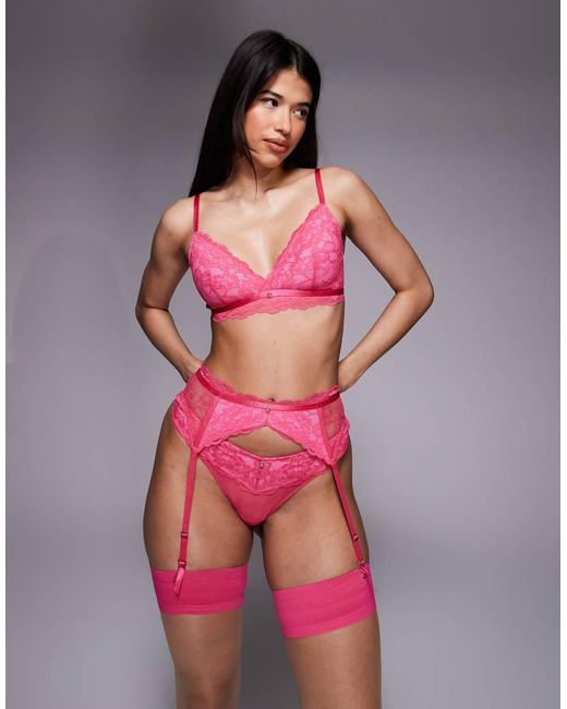 Ann Summers Pink Sexy Lace Garter Belt