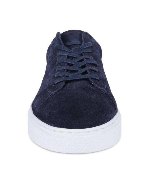 OFF THE HOOK Blue Russell Suede Leather Low‑Top Trainers for men