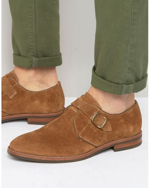 ALDO Brown Okanagan Suede Single Monk Shoes for men