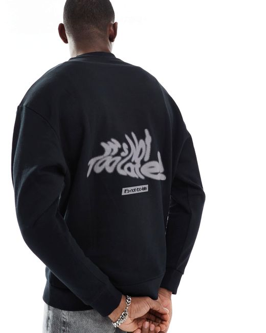 ASOS – oversize-sweatshirt in Blue für Herren