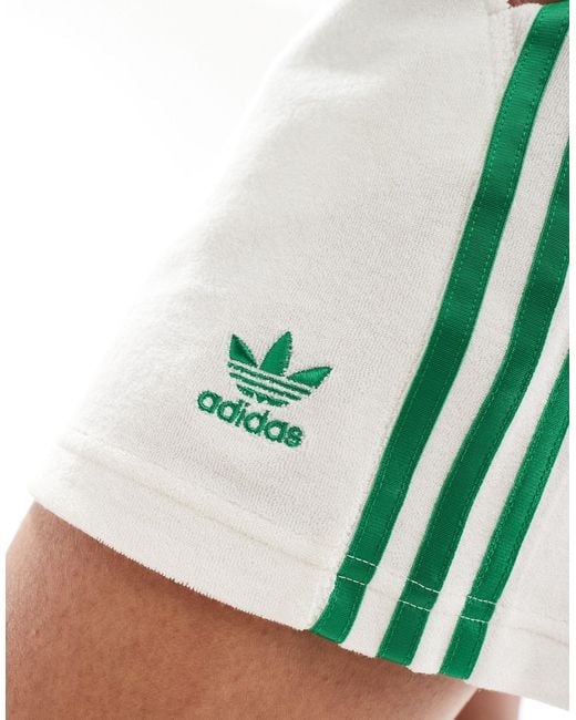 Adidas Originals White Terry Towelling Shorts